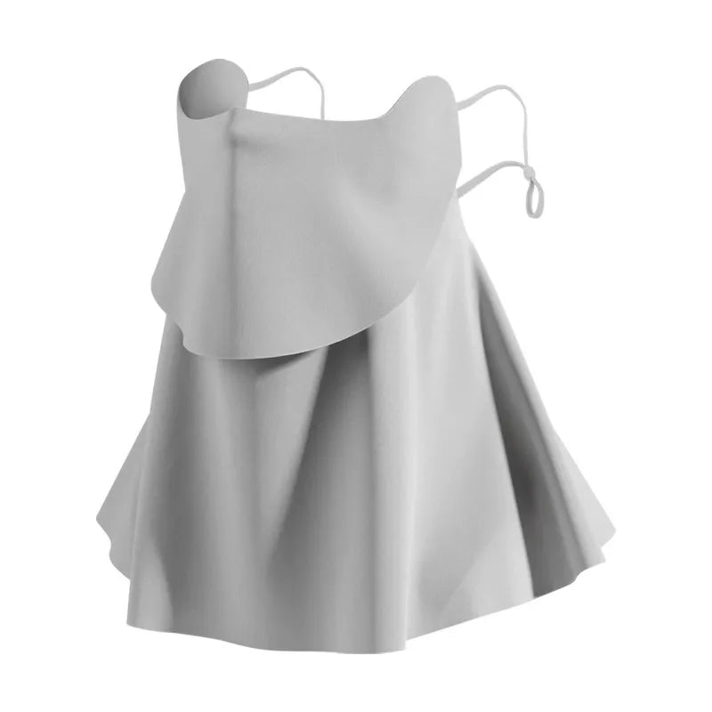 Summer Ice-Silk Cool-Feeling Invisible Mask Women's Eye Corner Breathable UV Protection Neck Shade Sunshade Face Mask